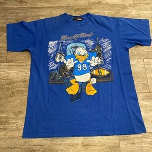 Vintage Donald Duck Football t shirt